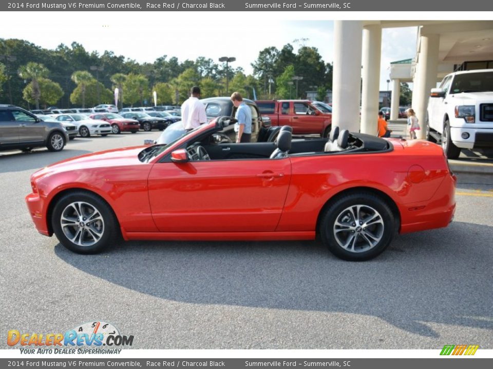 2014 Ford Mustang V6 Premium Convertible Race Red / Charcoal Black Photo #6