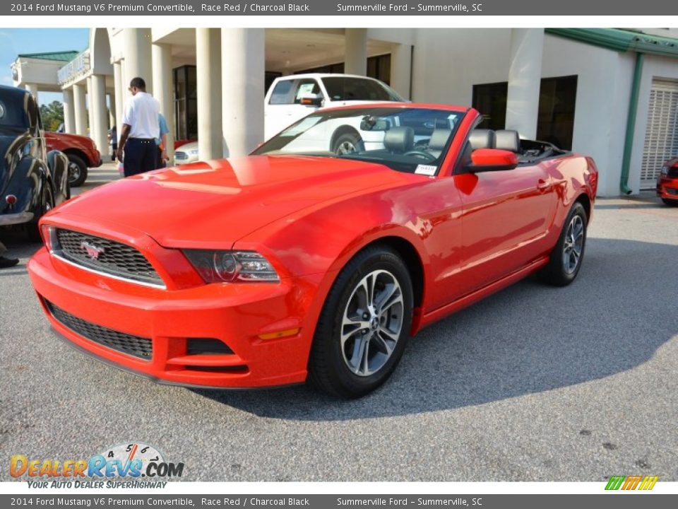 2014 Ford Mustang V6 Premium Convertible Race Red / Charcoal Black Photo #7