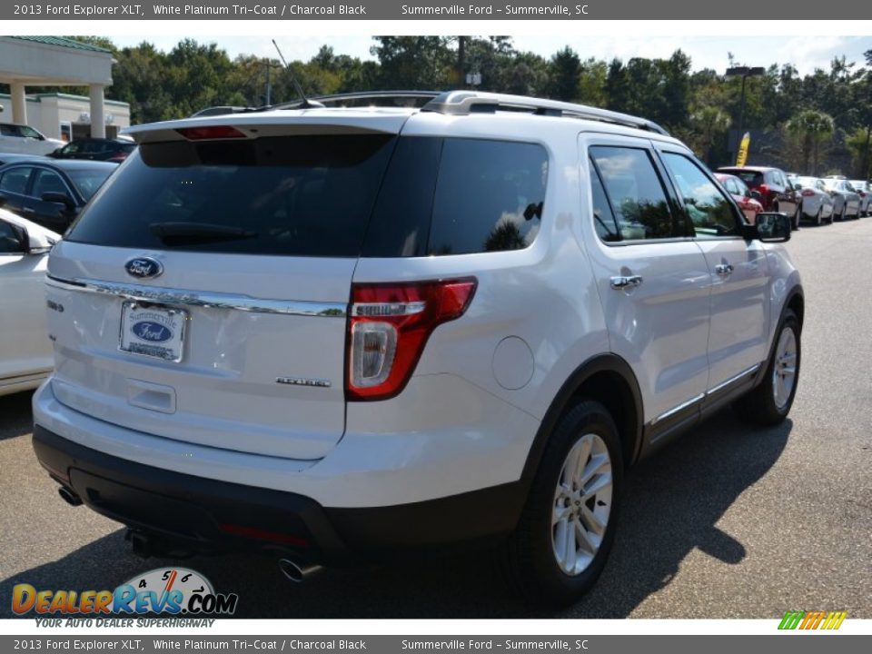 2013 Ford Explorer XLT White Platinum Tri-Coat / Charcoal Black Photo #3