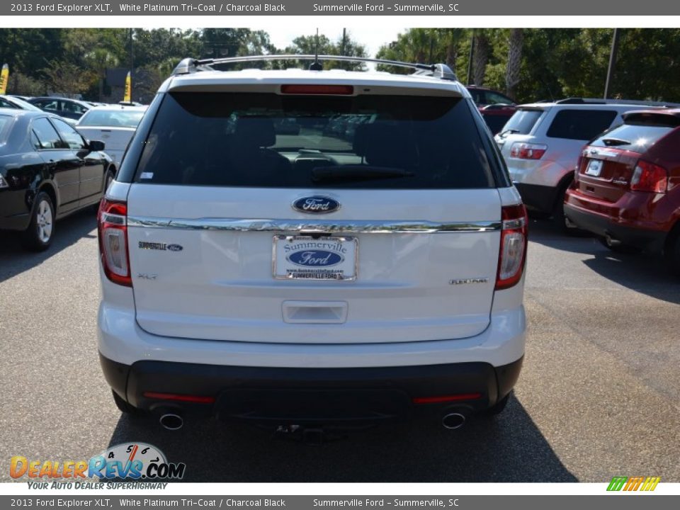 2013 Ford Explorer XLT White Platinum Tri-Coat / Charcoal Black Photo #4