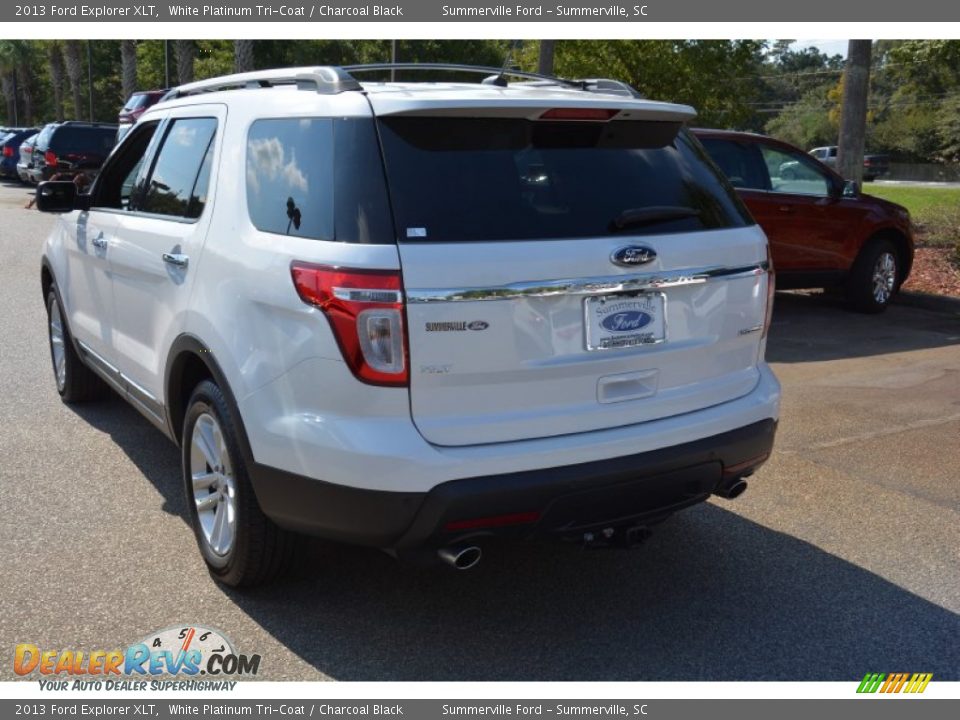 2013 Ford Explorer XLT White Platinum Tri-Coat / Charcoal Black Photo #5