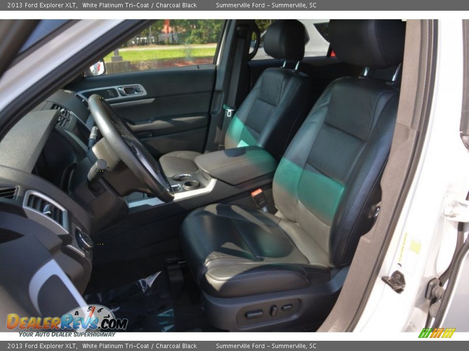 2013 Ford Explorer XLT White Platinum Tri-Coat / Charcoal Black Photo #11