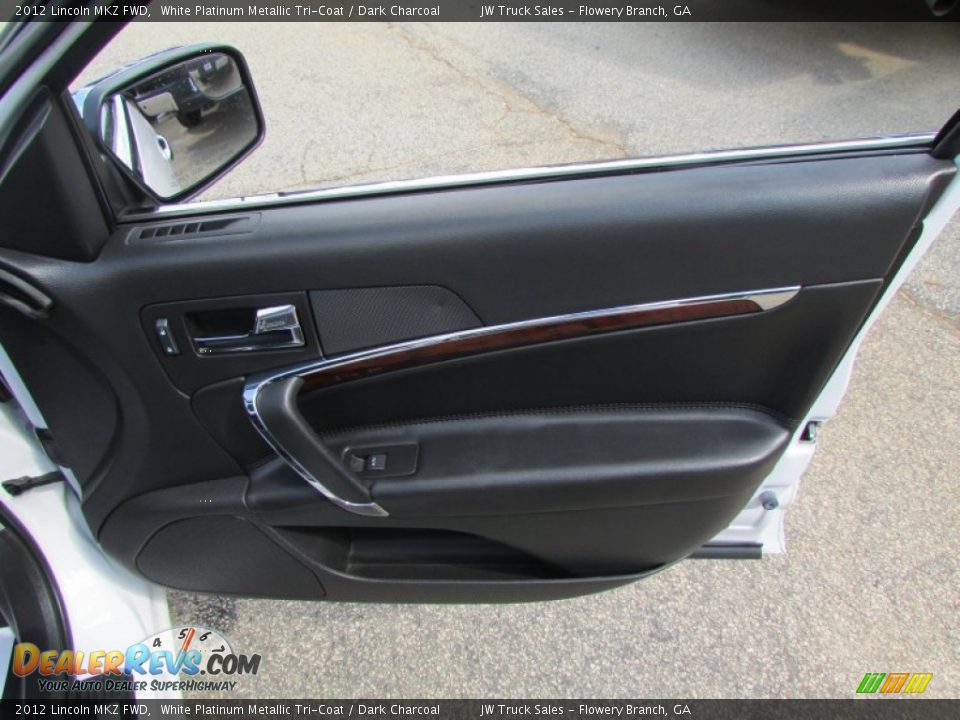 2012 Lincoln MKZ FWD White Platinum Metallic Tri-Coat / Dark Charcoal Photo #13