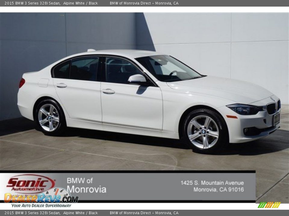 2015 BMW 3 Series 328i Sedan Alpine White / Black Photo #1
