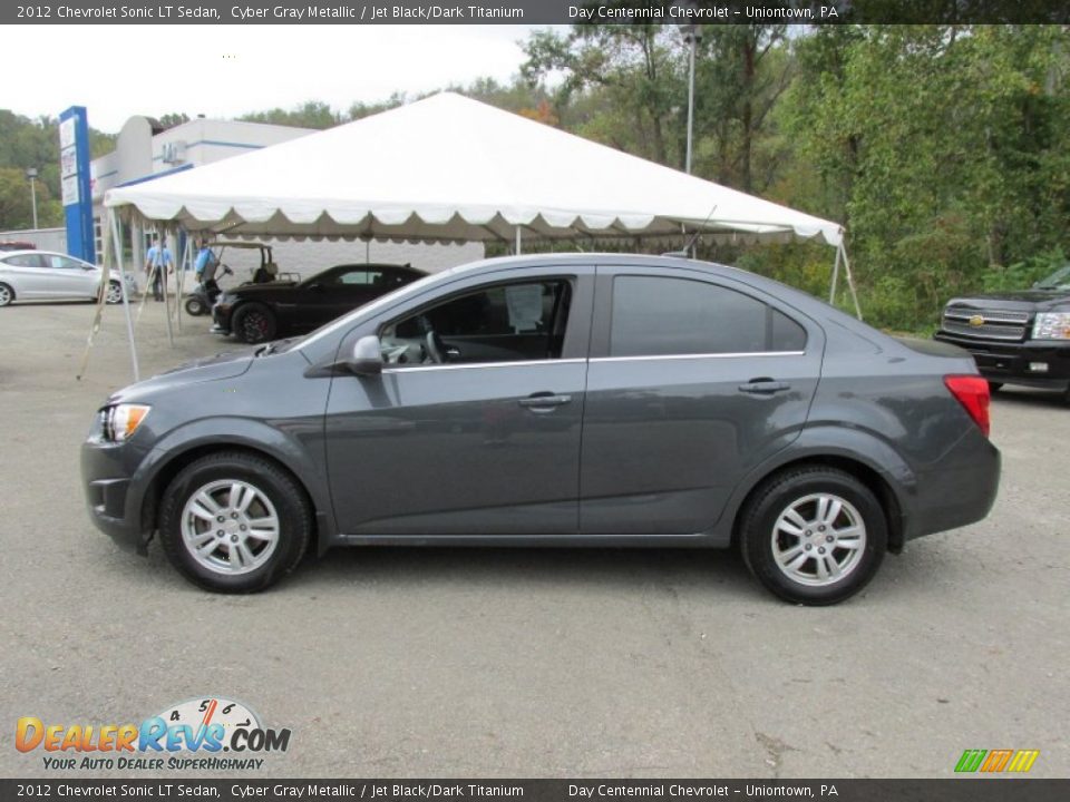 2012 Chevrolet Sonic LT Sedan Cyber Gray Metallic / Jet Black/Dark Titanium Photo #2