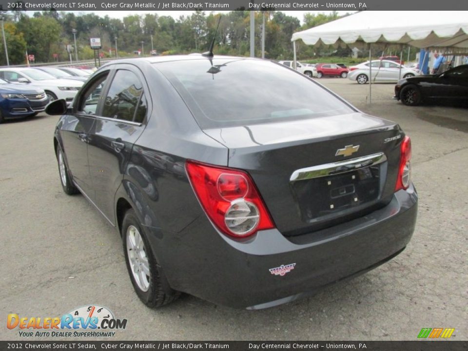 2012 Chevrolet Sonic LT Sedan Cyber Gray Metallic / Jet Black/Dark Titanium Photo #4