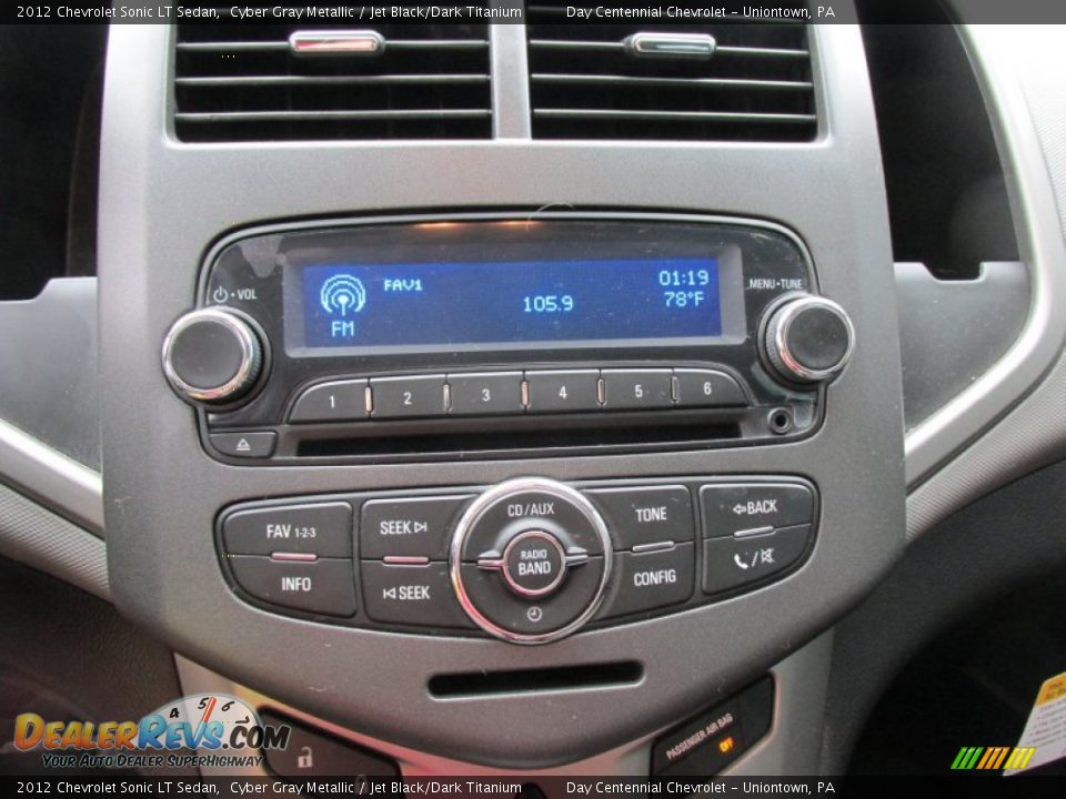 2012 Chevrolet Sonic LT Sedan Cyber Gray Metallic / Jet Black/Dark Titanium Photo #31