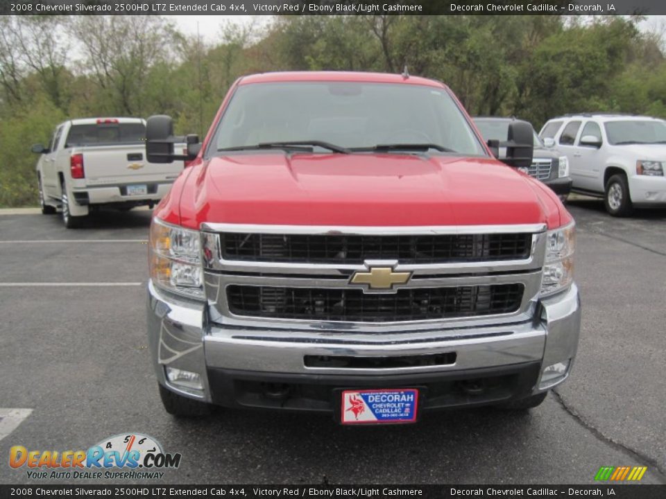 2008 Chevrolet Silverado 2500HD LTZ Extended Cab 4x4 Victory Red / Ebony Black/Light Cashmere Photo #2