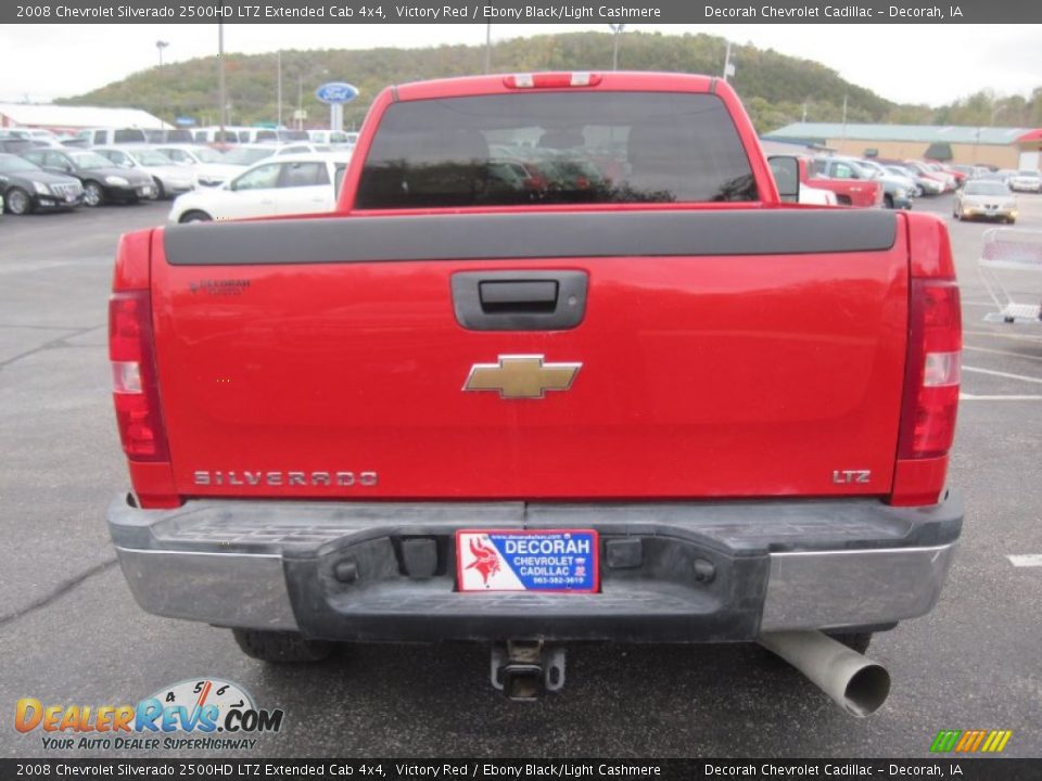 2008 Chevrolet Silverado 2500HD LTZ Extended Cab 4x4 Victory Red / Ebony Black/Light Cashmere Photo #5