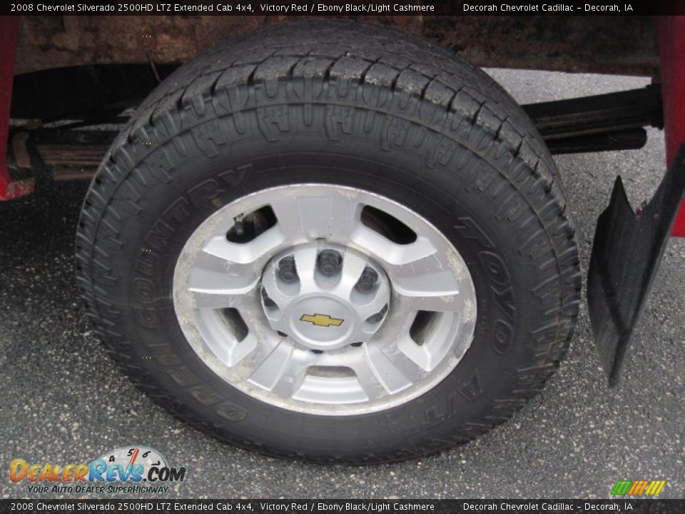 2008 Chevrolet Silverado 2500HD LTZ Extended Cab 4x4 Victory Red / Ebony Black/Light Cashmere Photo #7