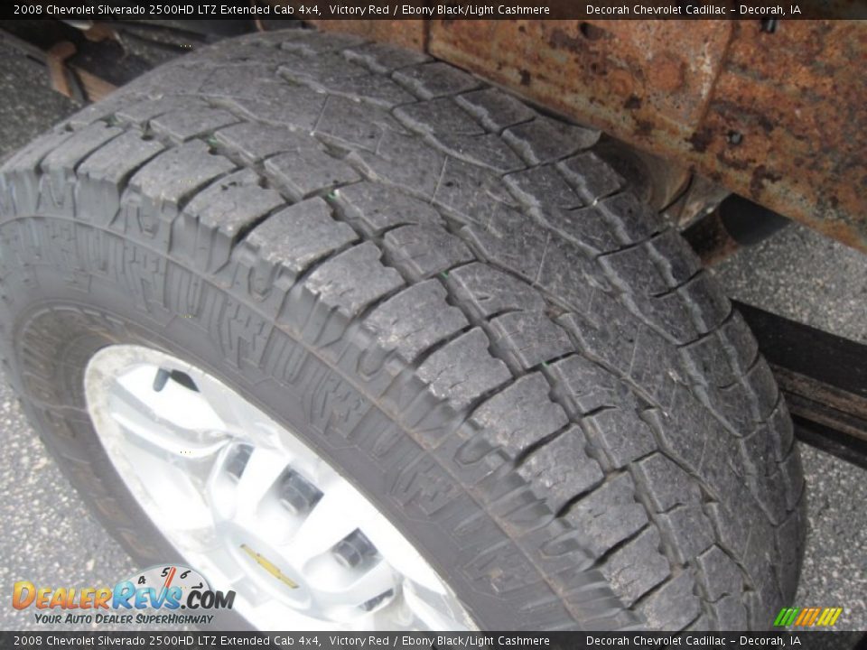 2008 Chevrolet Silverado 2500HD LTZ Extended Cab 4x4 Victory Red / Ebony Black/Light Cashmere Photo #8