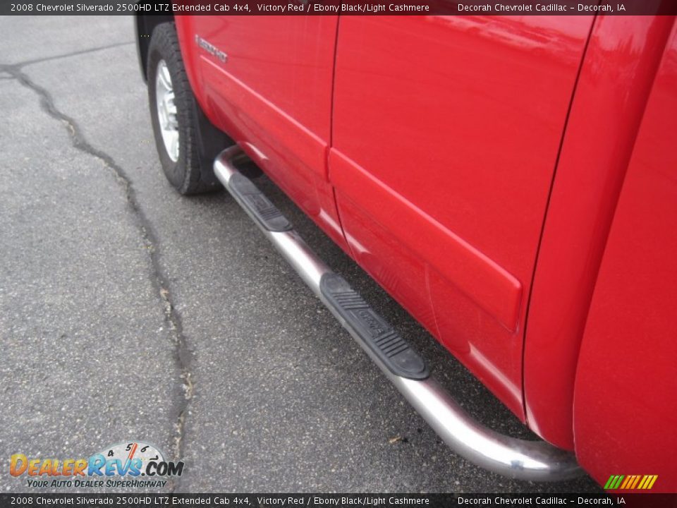 2008 Chevrolet Silverado 2500HD LTZ Extended Cab 4x4 Victory Red / Ebony Black/Light Cashmere Photo #9