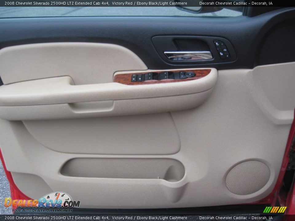 2008 Chevrolet Silverado 2500HD LTZ Extended Cab 4x4 Victory Red / Ebony Black/Light Cashmere Photo #13