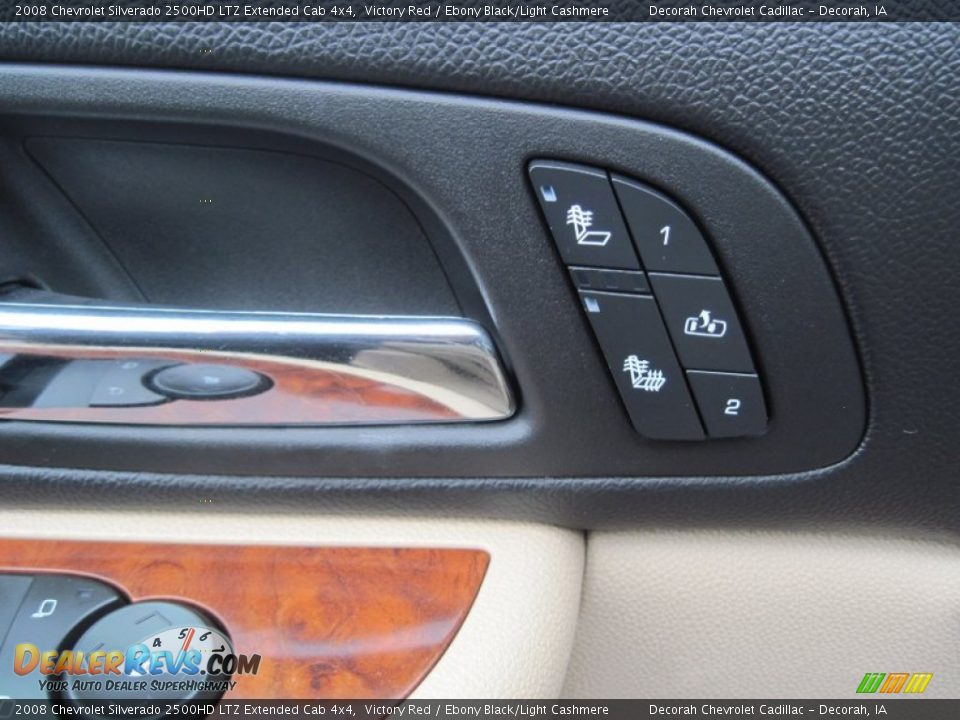 2008 Chevrolet Silverado 2500HD LTZ Extended Cab 4x4 Victory Red / Ebony Black/Light Cashmere Photo #14
