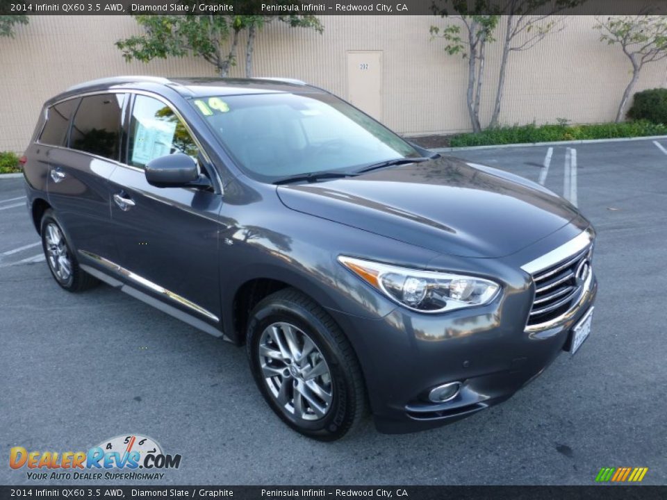 2014 Infiniti QX60 3.5 AWD Diamond Slate / Graphite Photo #1