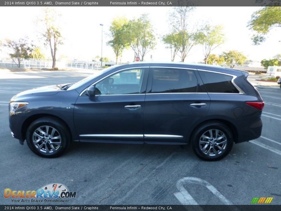 2014 Infiniti QX60 3.5 AWD Diamond Slate / Graphite Photo #2
