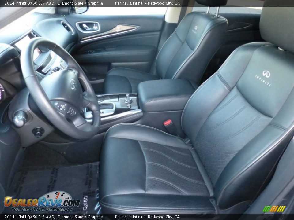 2014 Infiniti QX60 3.5 AWD Diamond Slate / Graphite Photo #4