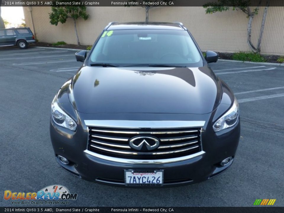 2014 Infiniti QX60 3.5 AWD Diamond Slate / Graphite Photo #8