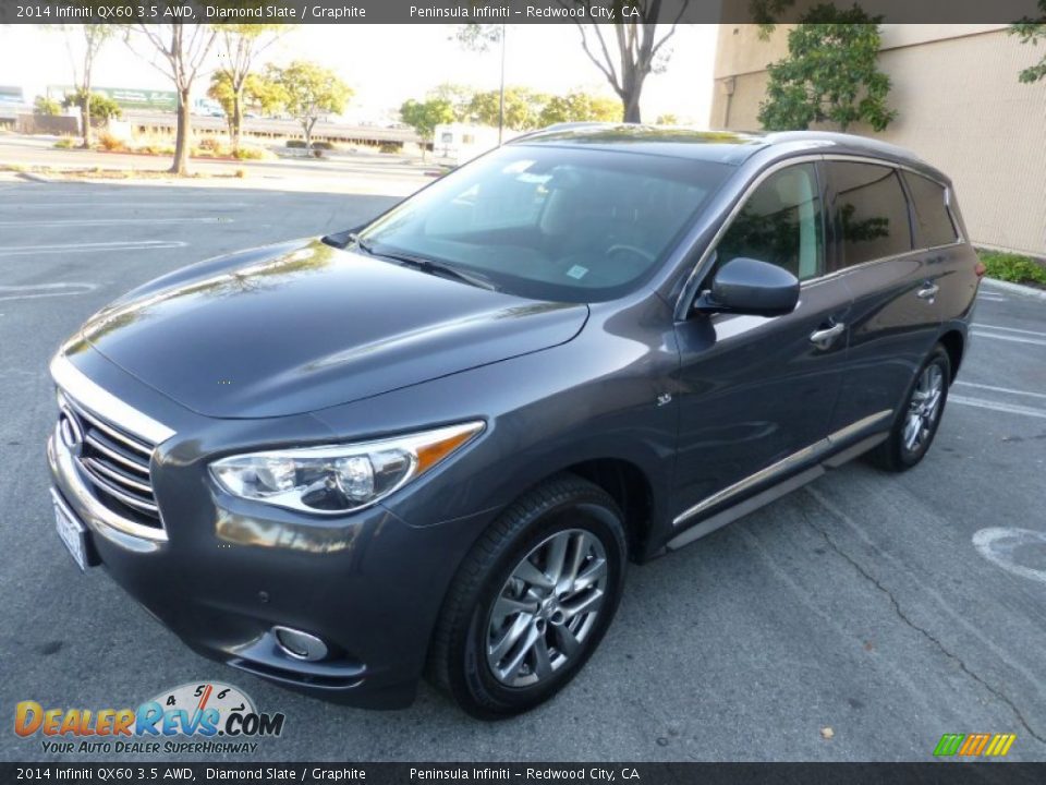 Front 3/4 View of 2014 Infiniti QX60 3.5 AWD Photo #9