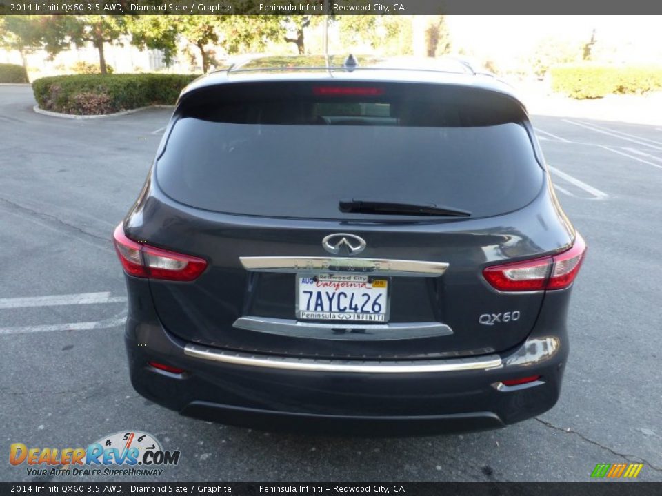 2014 Infiniti QX60 3.5 AWD Diamond Slate / Graphite Photo #10