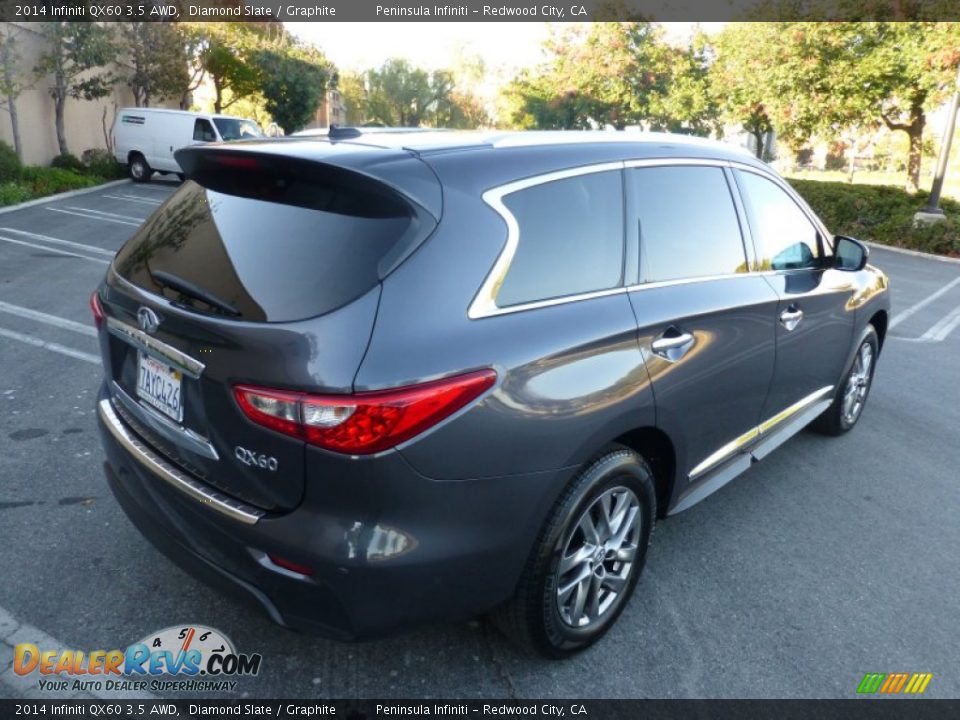 2014 Infiniti QX60 3.5 AWD Diamond Slate / Graphite Photo #11