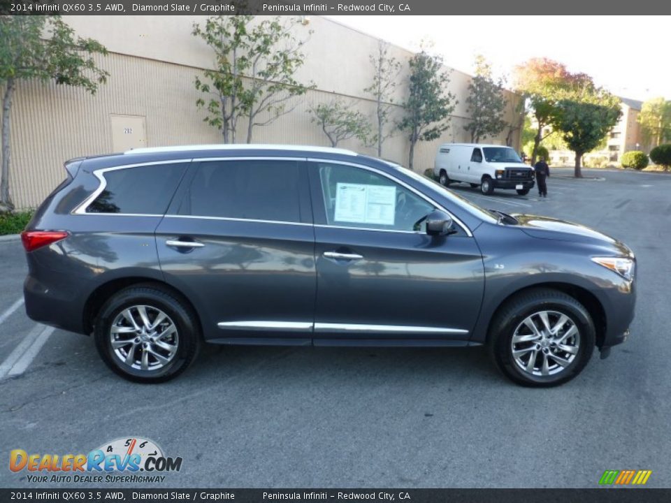 Diamond Slate 2014 Infiniti QX60 3.5 AWD Photo #12