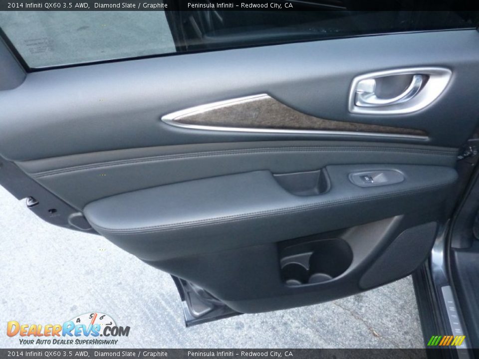 2014 Infiniti QX60 3.5 AWD Diamond Slate / Graphite Photo #19