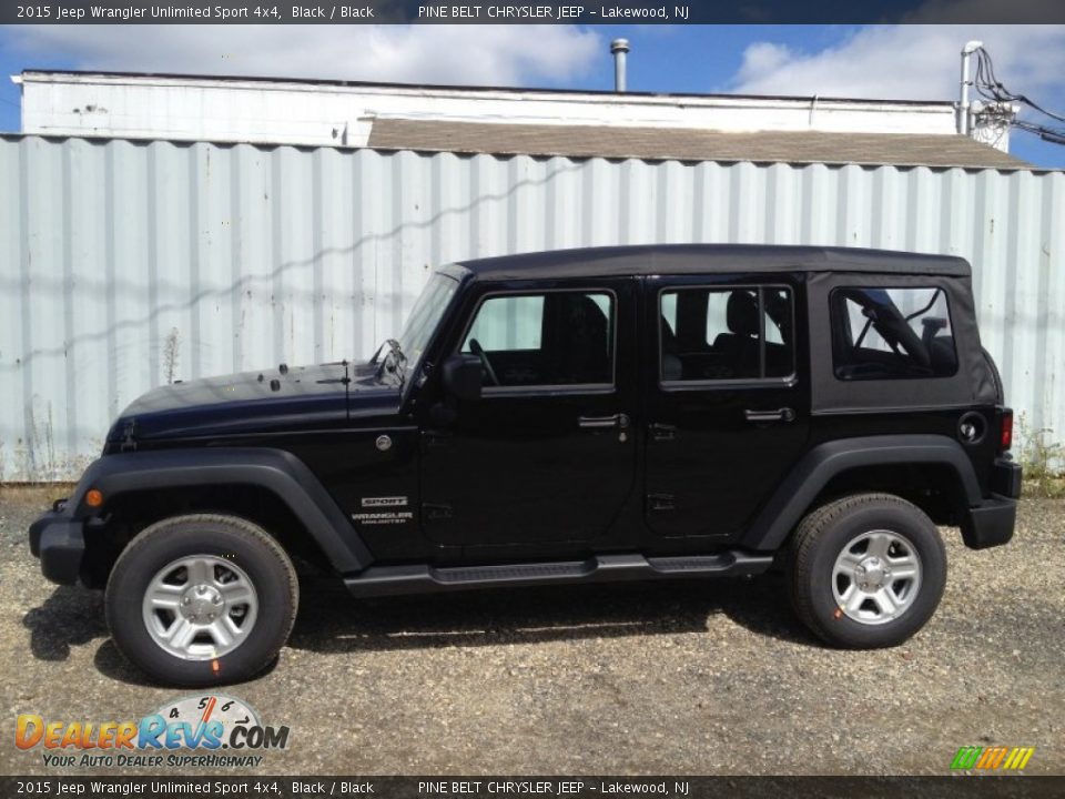 2015 Jeep Wrangler Unlimited Sport 4x4 Black / Black Photo #3