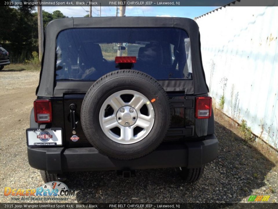 2015 Jeep Wrangler Unlimited Sport 4x4 Black / Black Photo #5