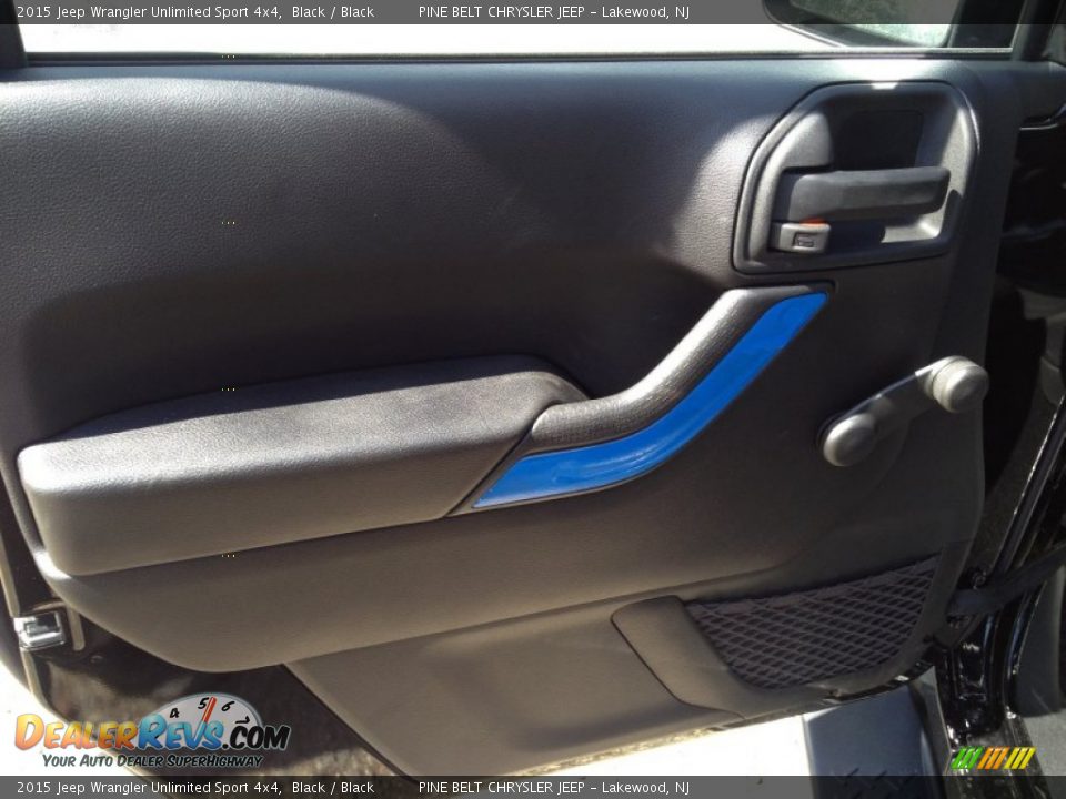 2015 Jeep Wrangler Unlimited Sport 4x4 Black / Black Photo #7