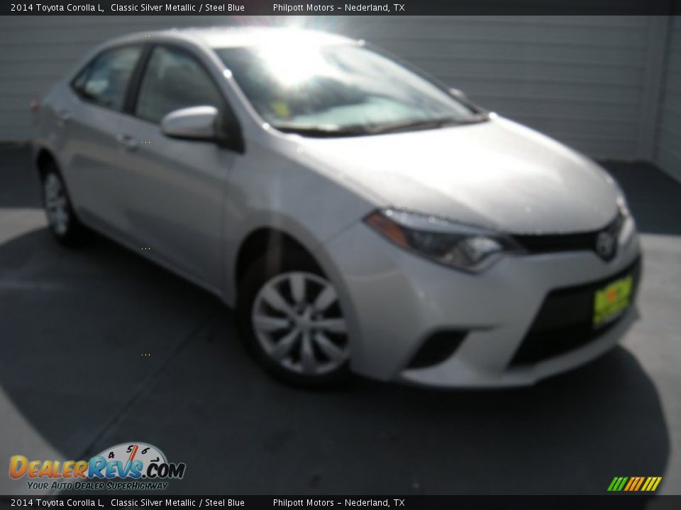 2014 Toyota Corolla L Classic Silver Metallic / Steel Blue Photo #1