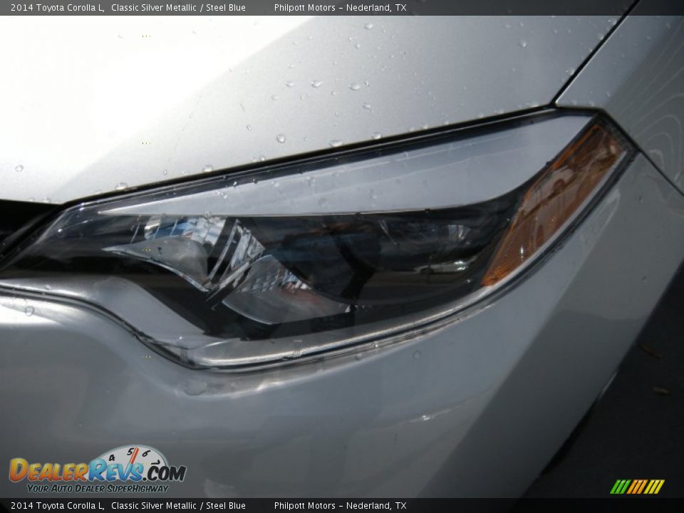 2014 Toyota Corolla L Classic Silver Metallic / Steel Blue Photo #6
