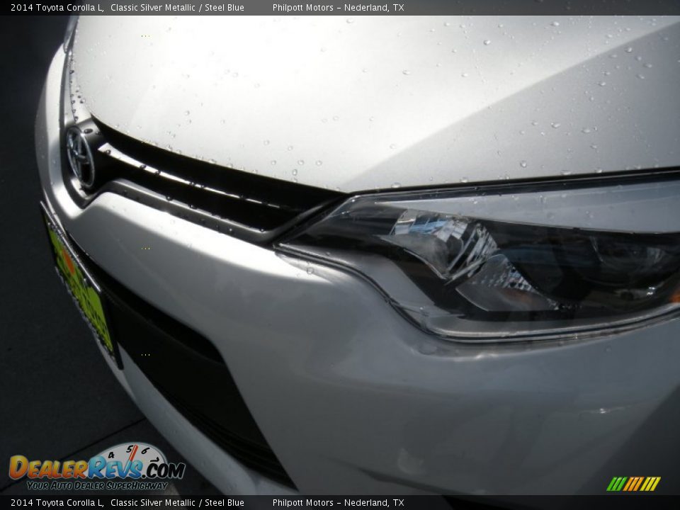 2014 Toyota Corolla L Classic Silver Metallic / Steel Blue Photo #7