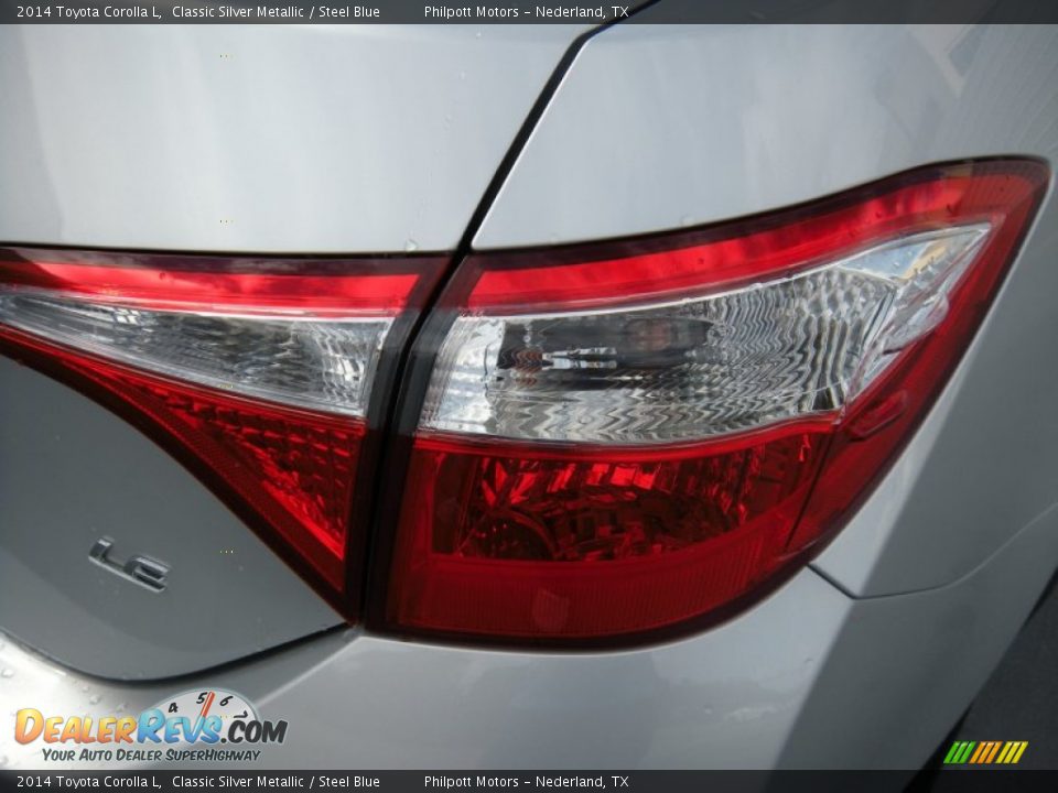 2014 Toyota Corolla L Classic Silver Metallic / Steel Blue Photo #11