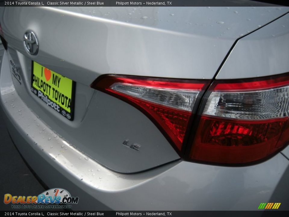 2014 Toyota Corolla L Classic Silver Metallic / Steel Blue Photo #12