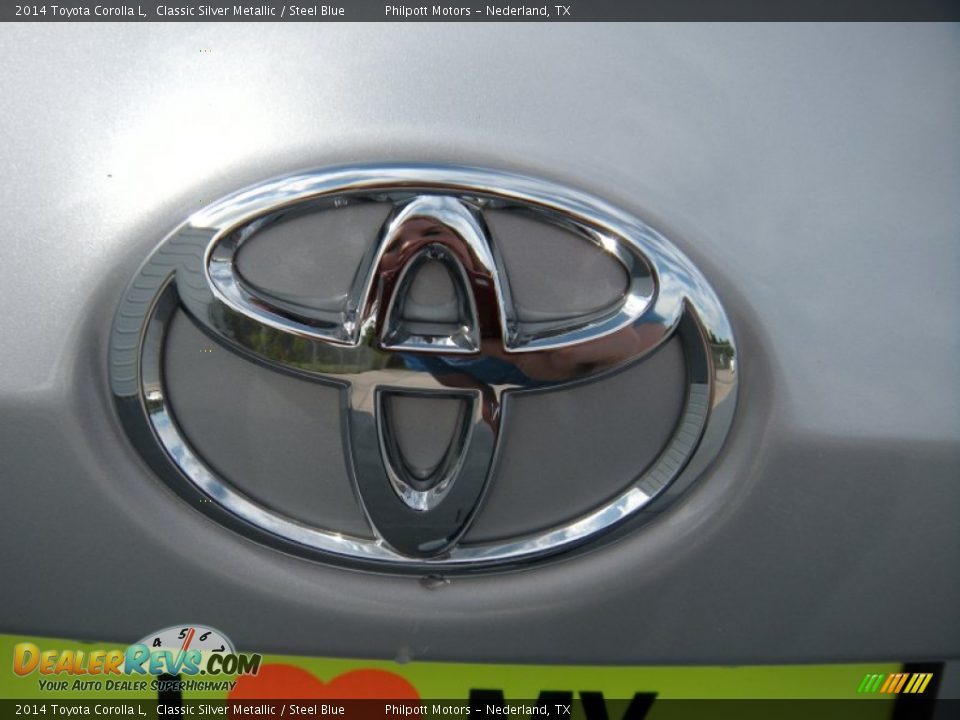 2014 Toyota Corolla L Classic Silver Metallic / Steel Blue Photo #14