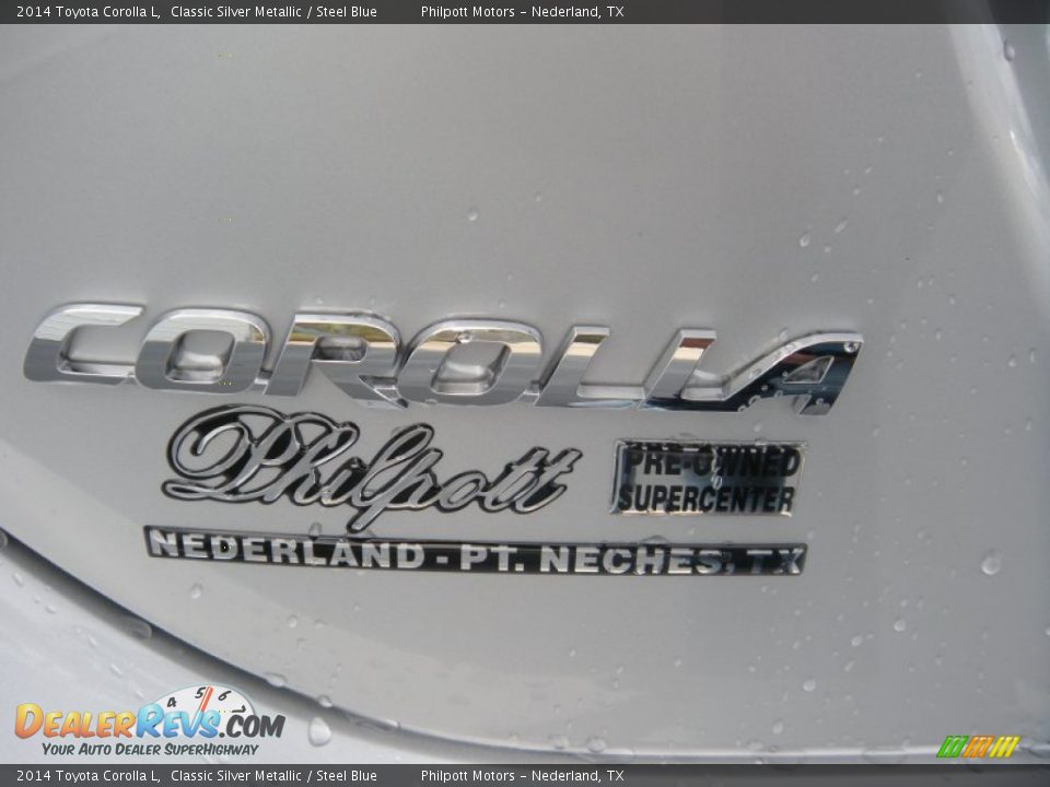 2014 Toyota Corolla L Classic Silver Metallic / Steel Blue Photo #15
