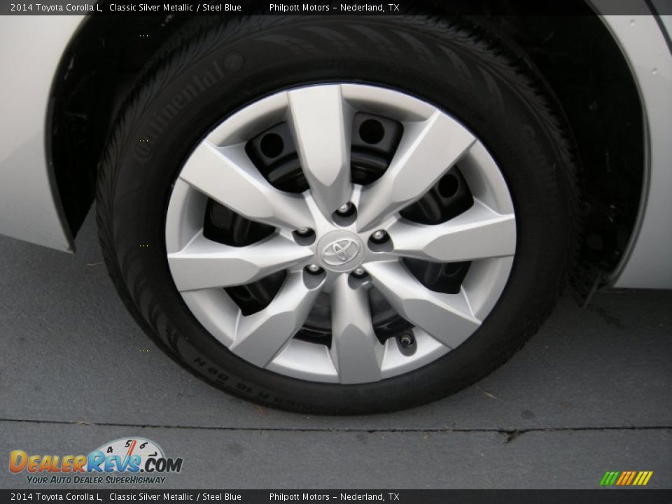 2014 Toyota Corolla L Classic Silver Metallic / Steel Blue Photo #20