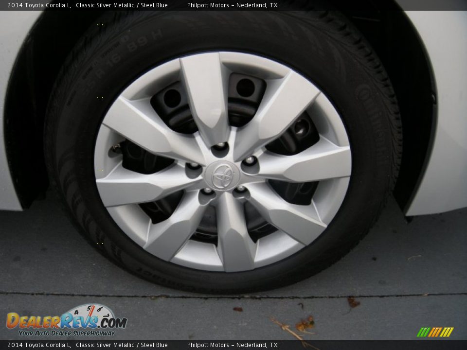 2014 Toyota Corolla L Classic Silver Metallic / Steel Blue Photo #21