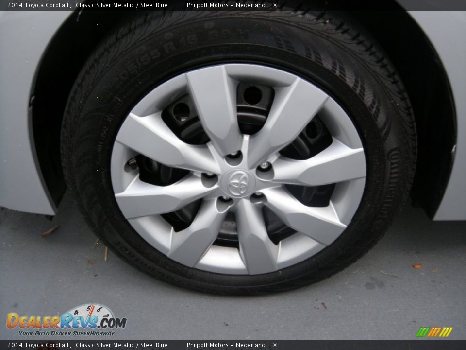2014 Toyota Corolla L Classic Silver Metallic / Steel Blue Photo #22