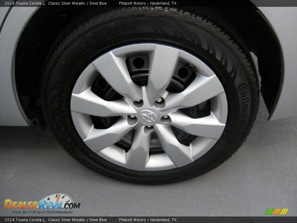 2014 Toyota Corolla L Classic Silver Metallic / Steel Blue Photo #23