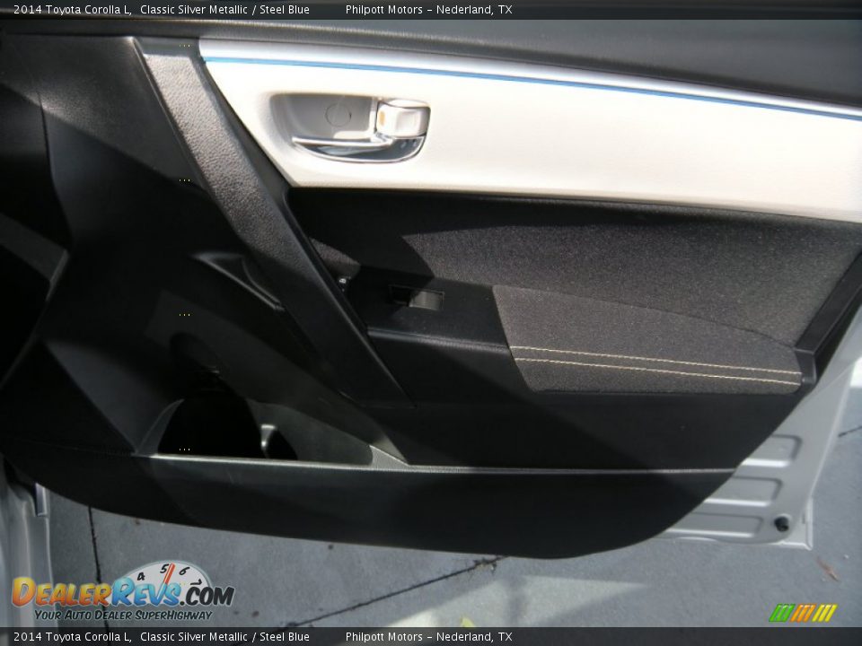 2014 Toyota Corolla L Classic Silver Metallic / Steel Blue Photo #27