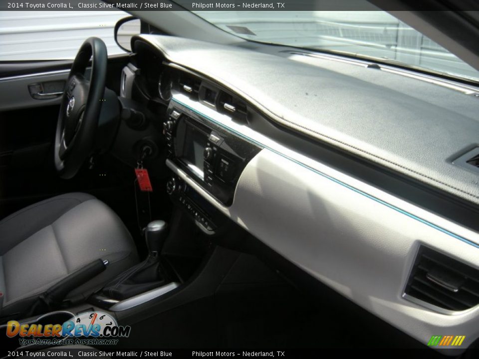 2014 Toyota Corolla L Classic Silver Metallic / Steel Blue Photo #28