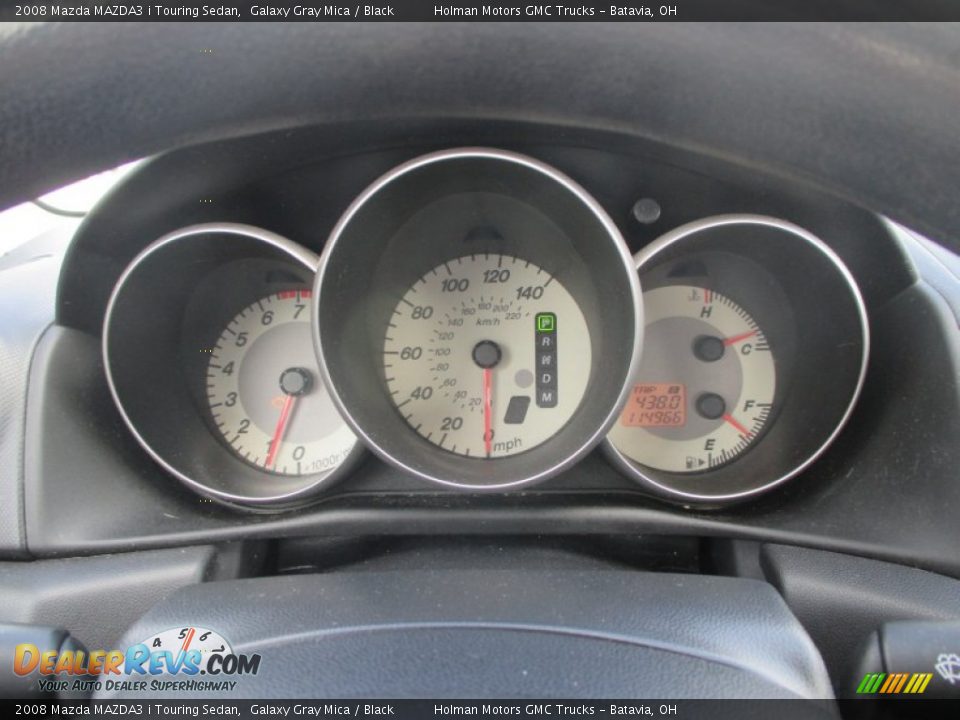 2008 Mazda MAZDA3 i Touring Sedan Galaxy Gray Mica / Black Photo #12