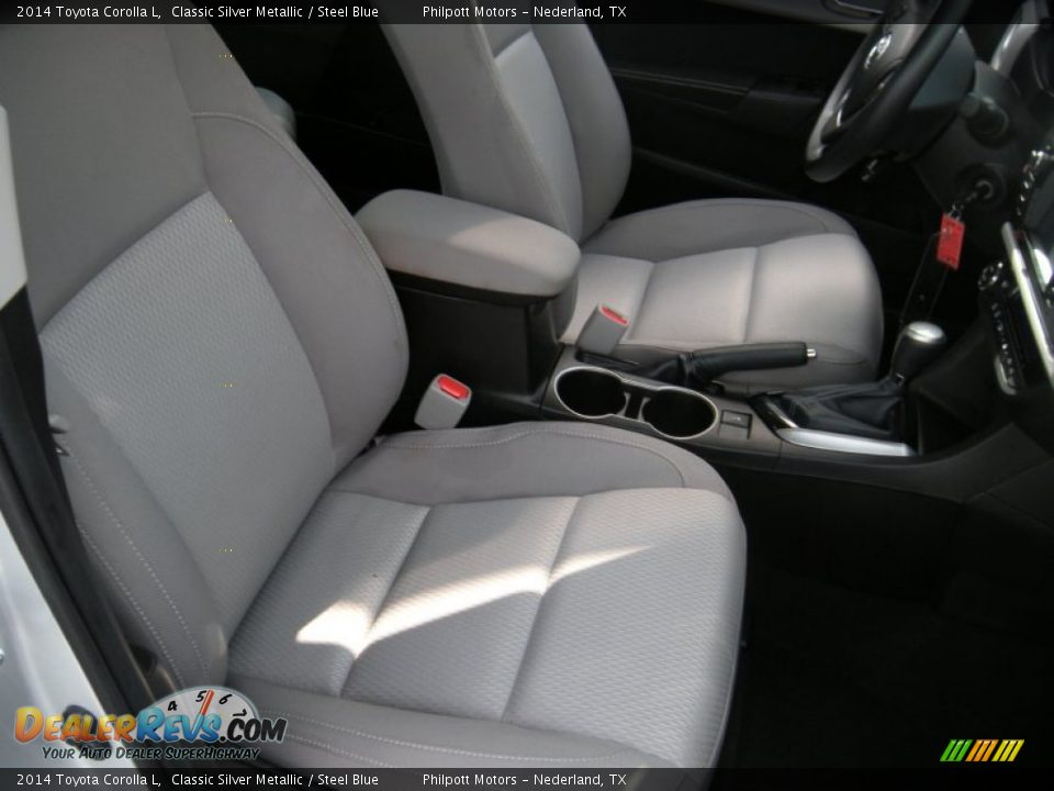 2014 Toyota Corolla L Classic Silver Metallic / Steel Blue Photo #29