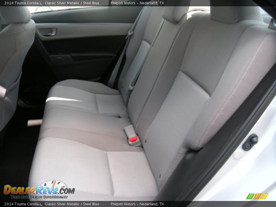 2014 Toyota Corolla L Classic Silver Metallic / Steel Blue Photo #33