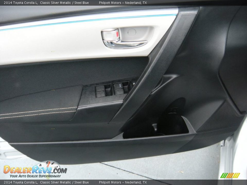 2014 Toyota Corolla L Classic Silver Metallic / Steel Blue Photo #34