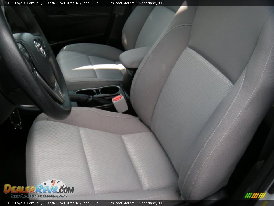 2014 Toyota Corolla L Classic Silver Metallic / Steel Blue Photo #36