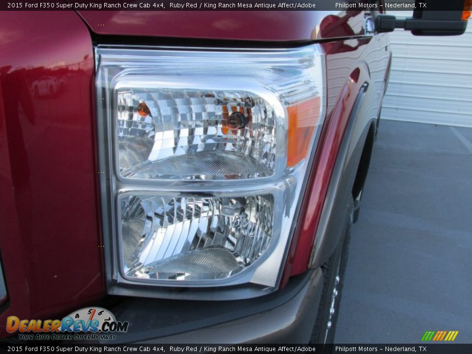 2015 Ford F350 Super Duty King Ranch Crew Cab 4x4 Ruby Red / King Ranch Mesa Antique Affect/Adobe Photo #9