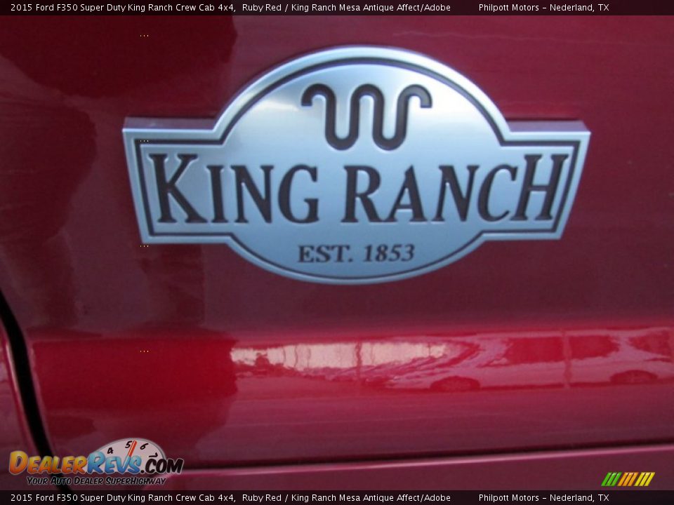 2015 Ford F350 Super Duty King Ranch Crew Cab 4x4 Ruby Red / King Ranch Mesa Antique Affect/Adobe Photo #15